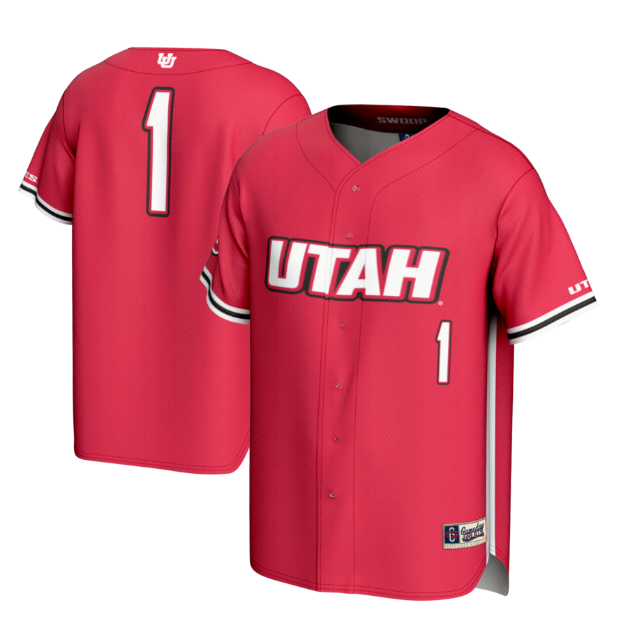 Youth GameDay Greats #1 Red Utah Utes Lightweight Baseball Fashion Jersey - Jersey