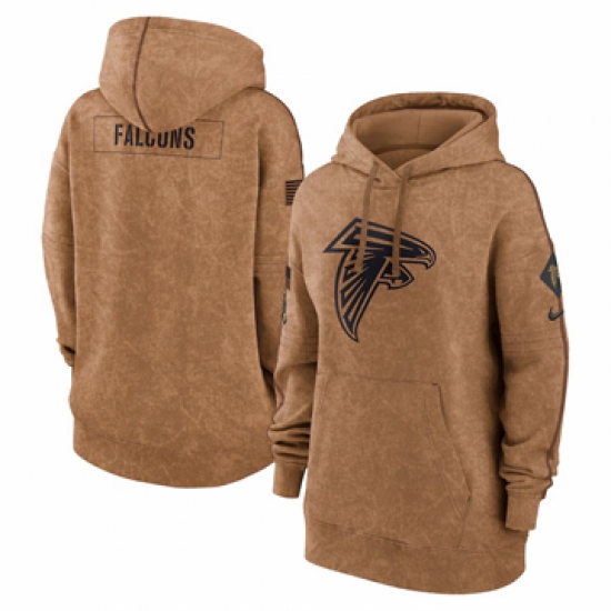 Women's Atlanta Falcons Nike Brown 2023 Salute to Service Pullover Hoodie - Jersey