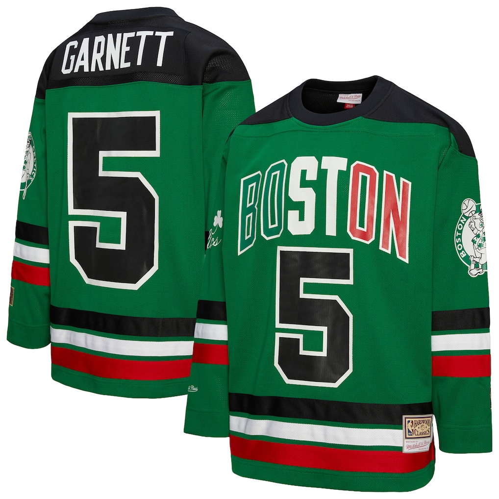 Unisex Boston Celtics Kevin Garnett Mitchell & Ness Kelly Green Maxxed Out Fashion Hockey Jersey - Jersey