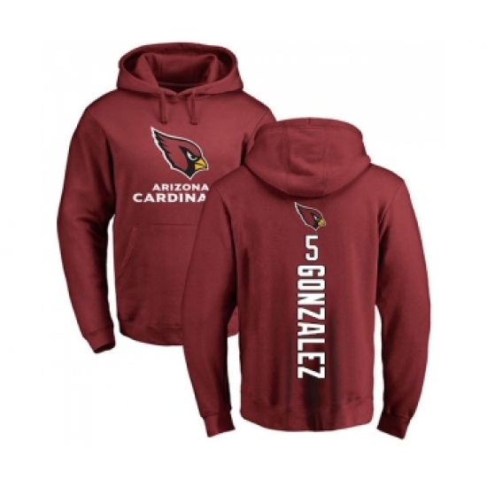 Football Arizona Cardinals #5 Zane Gonzalez Maroon Backer Pullover Hoodie - Jersey
