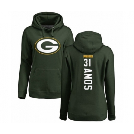 Football Women's Green Bay Packers #31 Adrian Amos Green Backer Hoodie - Jersey
