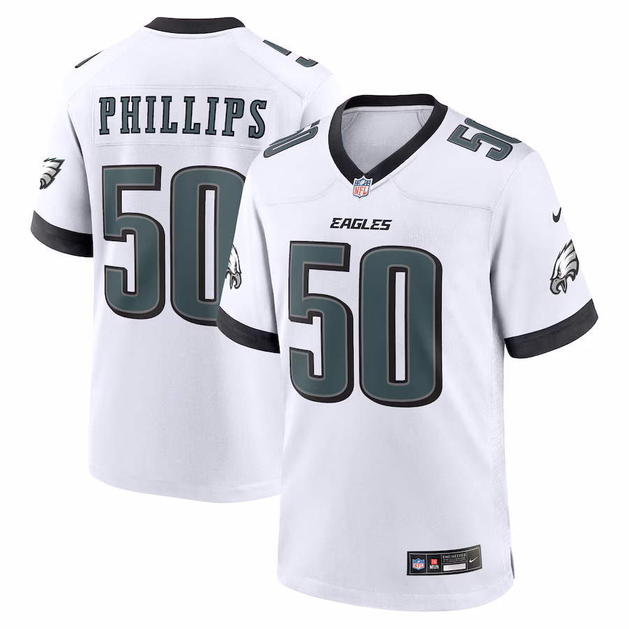 Men's Philadelphia Eagles Jaelan Phillips Nike White Game Jersey - Jersey