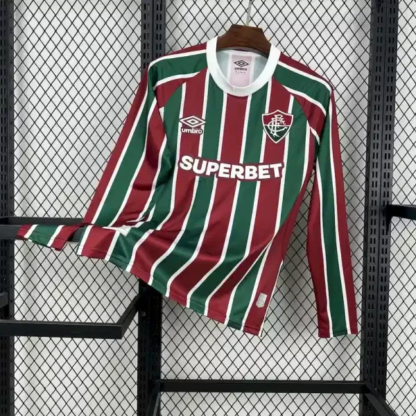 Fluminense FC Soccer Jersey Home Long Sleeve Custom Shirt 2025-26 - Jersey