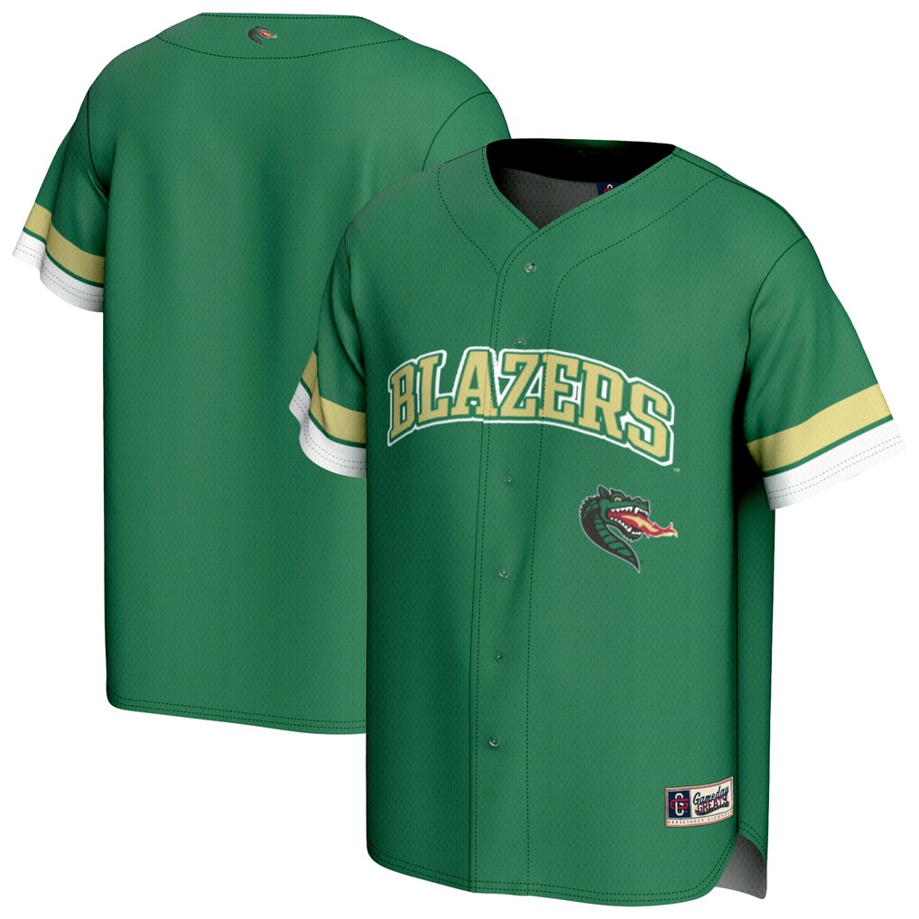 Youth GameDay Greats Green UAB Blazers Baseball Jersey - Jersey