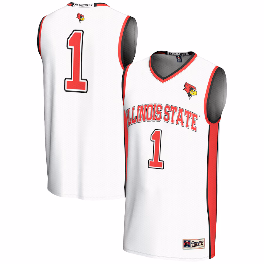 Male GameDay Greats #1  White Illinois State Redbirds  Lightweight Basketball Jersey - Jersey