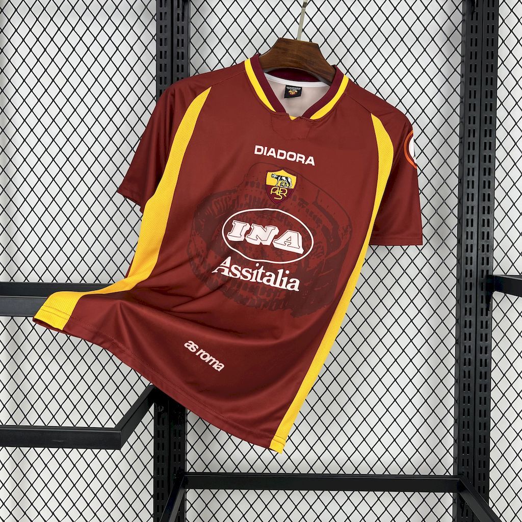 Roma Retro Soccer Jersey Home Custom Shirt 1997/98 - Jersey