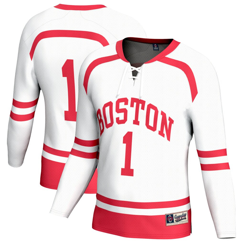 Unisex GameDay Greats White Boston University Lightweight Collegiate Men's Hockey Fashion Jersey - Jersey