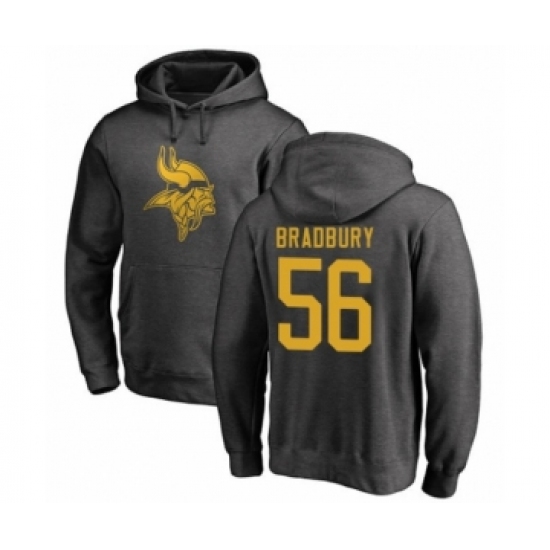 Football Minnesota Vikings #56 Garrett Bradbury Ash One Color Pullover Hoodie - Jersey