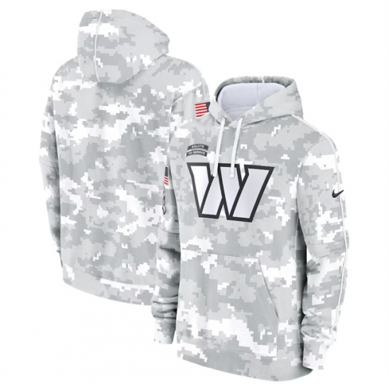 Men's Washington Commanders 2024 Arctic Camo Salute To Service Club Fleece Pullover Hoodie - Jersey