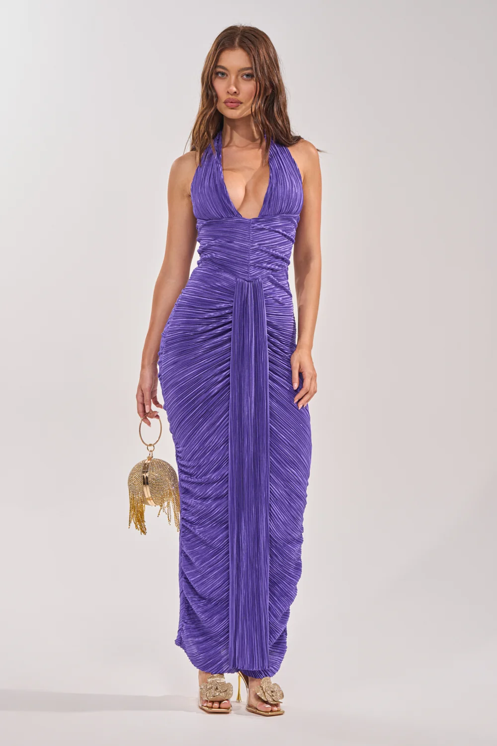 TILL SUNRISE MAXI DRESS IN DEEP PURPLE - Akira Wear