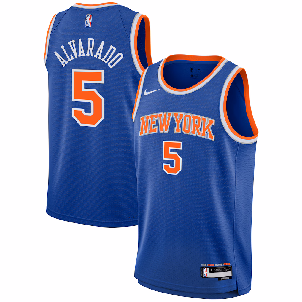 Youth New York Knicks Jose Alvarado Nike Blue Swingman Jersey - Icon Edition - Jersey