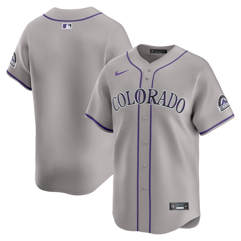 Men's Colorado Rockies Nike Gray Road Limited Jersey - Jersey