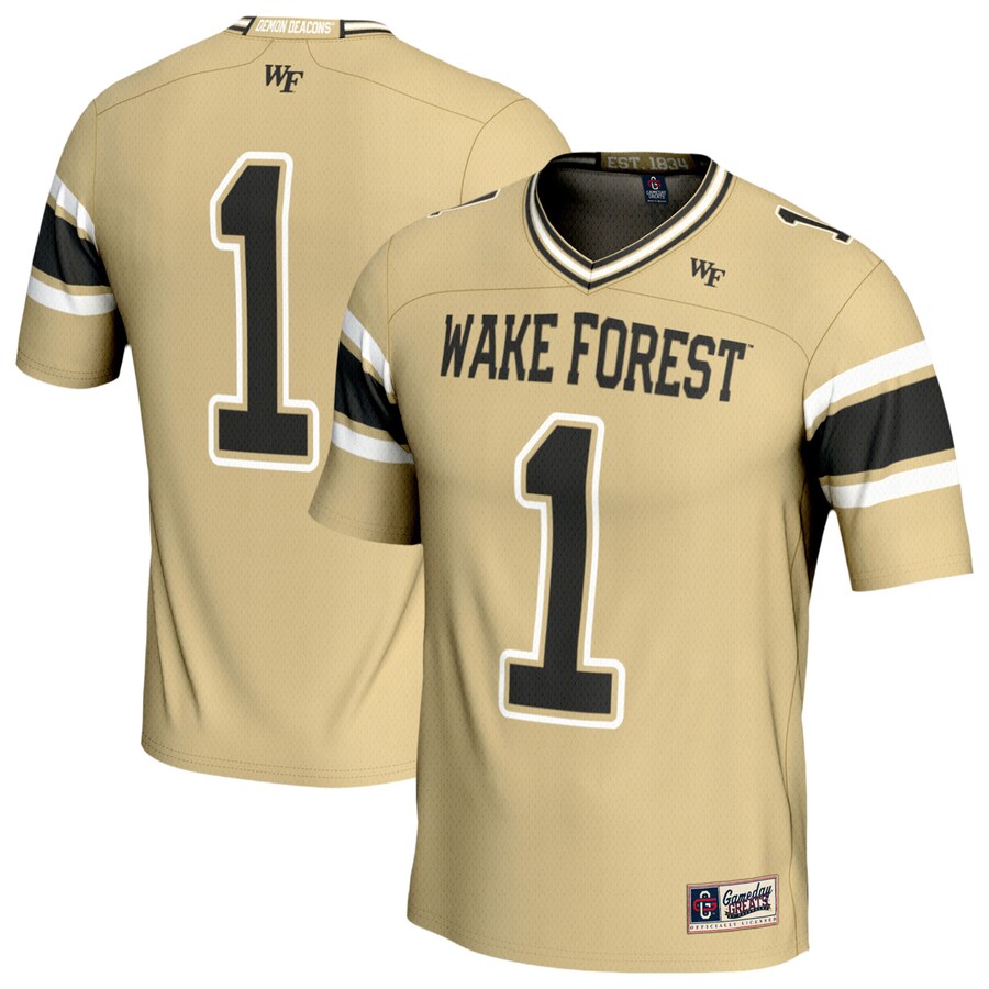 Unisex GameDay Greats #1 Gold Wake Forest Demon Deacons Lightweight Football Fashion Jersey - Jersey