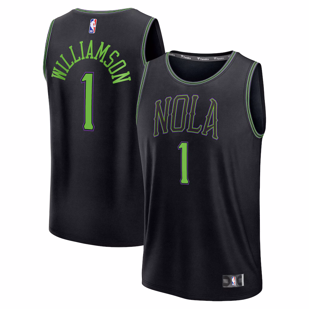 Youth New Orleans Pelicans Zion Williamson Fanatics Black 2025/26 City Edition Fastbreak Jersey - Jersey