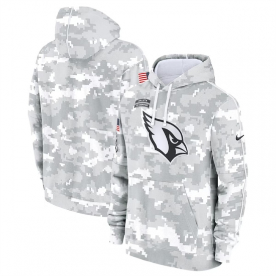 Men's Arizona Cardinals 2024 Arctic Camo Salute To Service Club Fleece Pullover Hoodie - Jersey