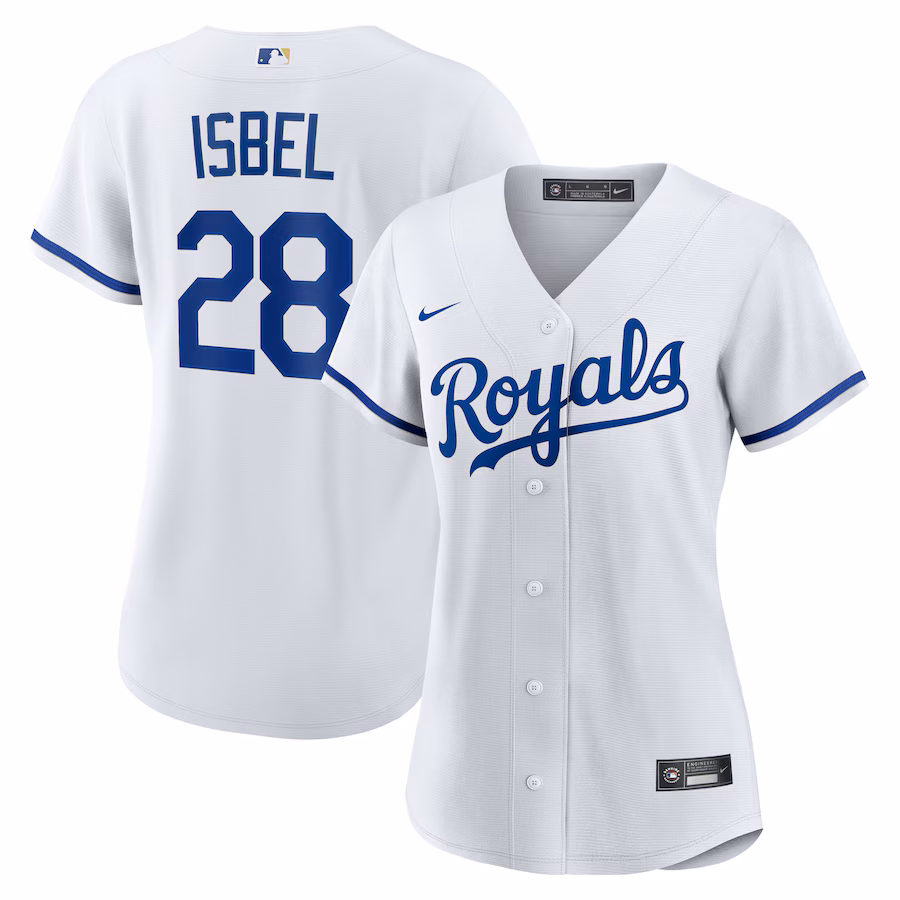 Women's Kansas City Royals Kyle Isbel Nike White Home Replica Jersey - Jersey
