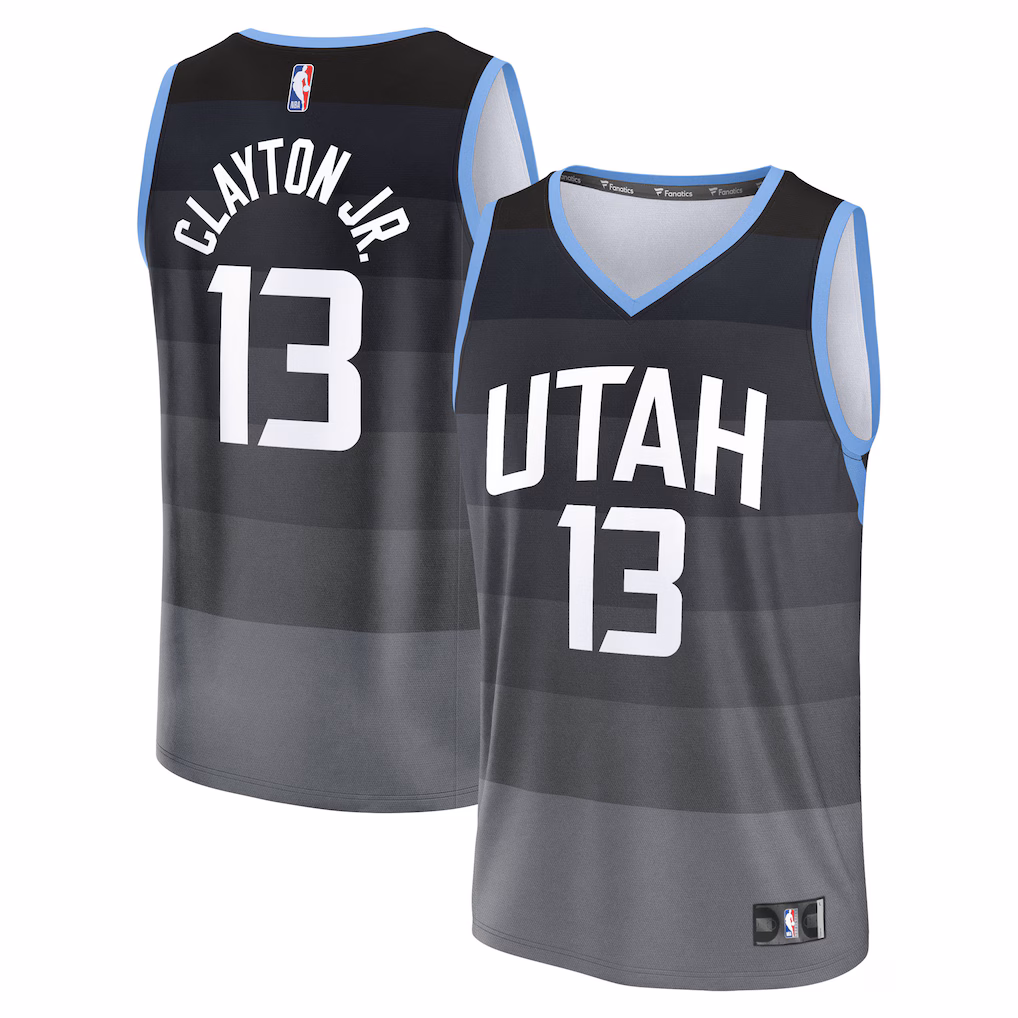 Men's Utah Jazz Walter Clayton Jr. Fanatics Black 2025/26 City Edition Fast Break Jersey - Jersey