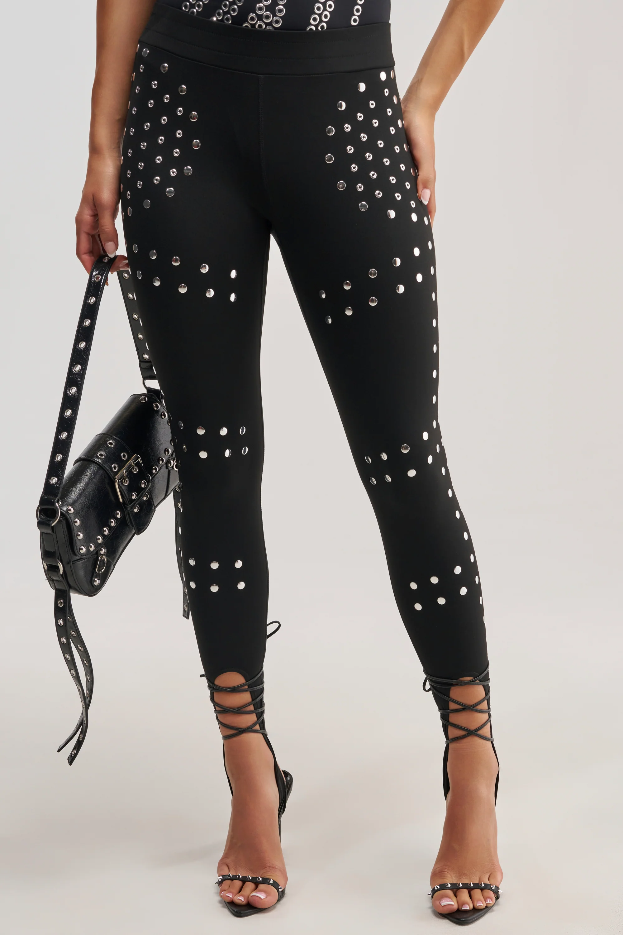 SNATCHED AND SCULPTED STUD LEGGING - Akira Wear