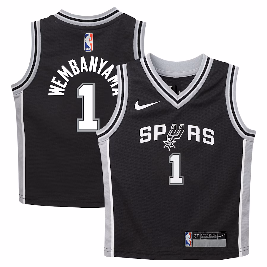 Preschool San Antonio Spurs Victor Wembanyama Nike Black Swingman Player Jersey - Icon Edition - Jersey