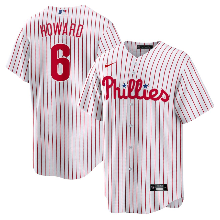 Men's Philadelphia Phillies Ryan Howard Nike White Replica Jersey - Jersey