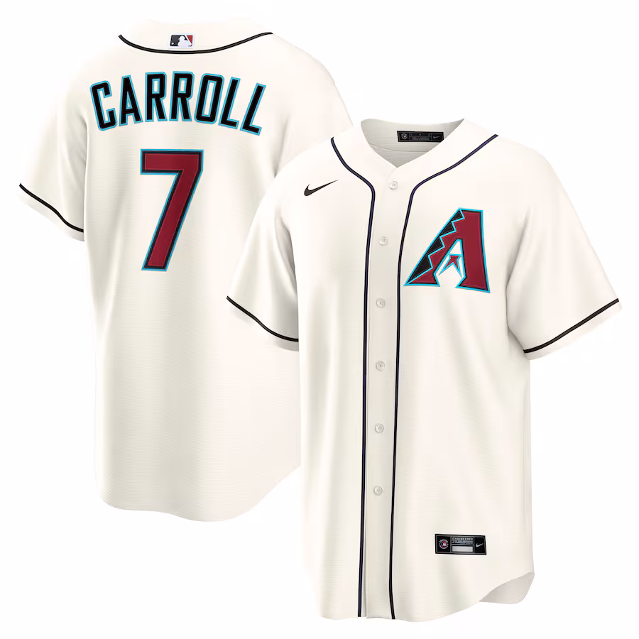 Men's Arizona Diamondbacks Corbin Carroll Nike Cream Home Replica 2.0 Player Jersey - Jersey