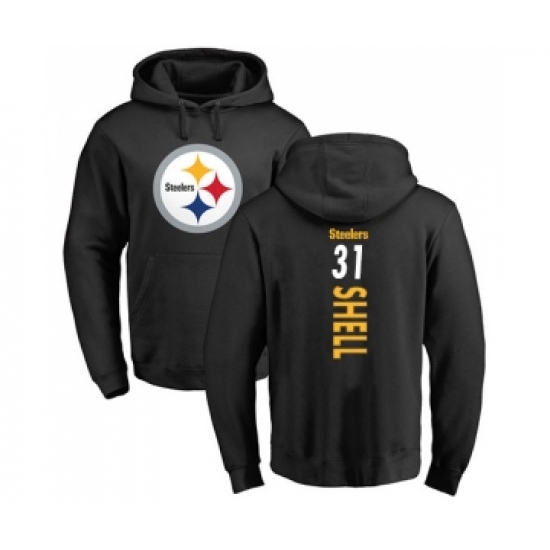 Football Pittsburgh Steelers #31 Donnie Shell Black Backer Pullover Hoodie - Jersey