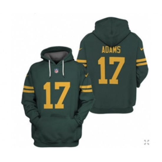 Men's Green Bay Packers #17 Davante Adams 2021 Green Pullover Football Hoodie - Jersey