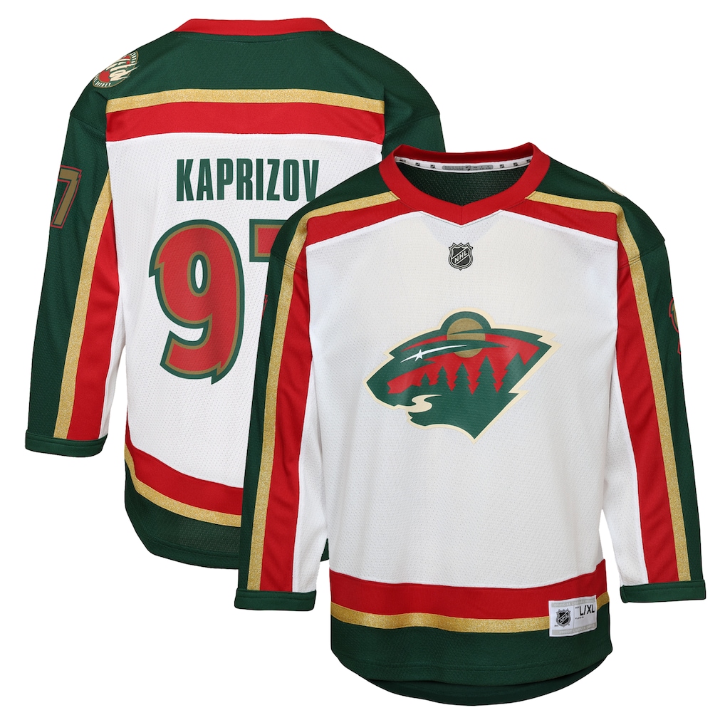 Youth Minnesota Wild Kirill Kaprizov White 25th Anniversary Replica Player Jersey - Jersey