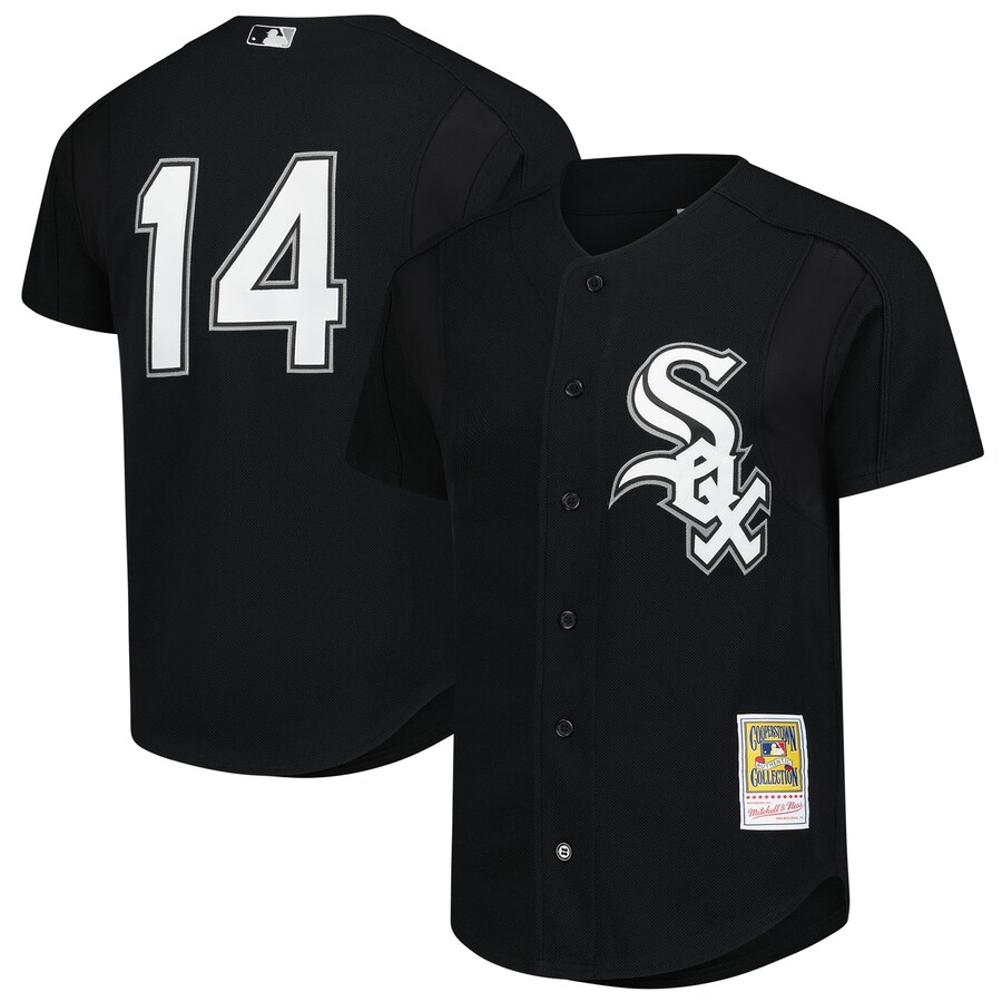 Men's Chicago White Sox Paul Konerko Mitchell & Ness Black Authentic Batting Practice Jersey - Jersey