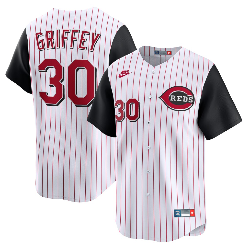 Men's Cincinnati Reds Ken Griffey Jr. Nike White Cooperstown Collection Limited Jersey - Jersey