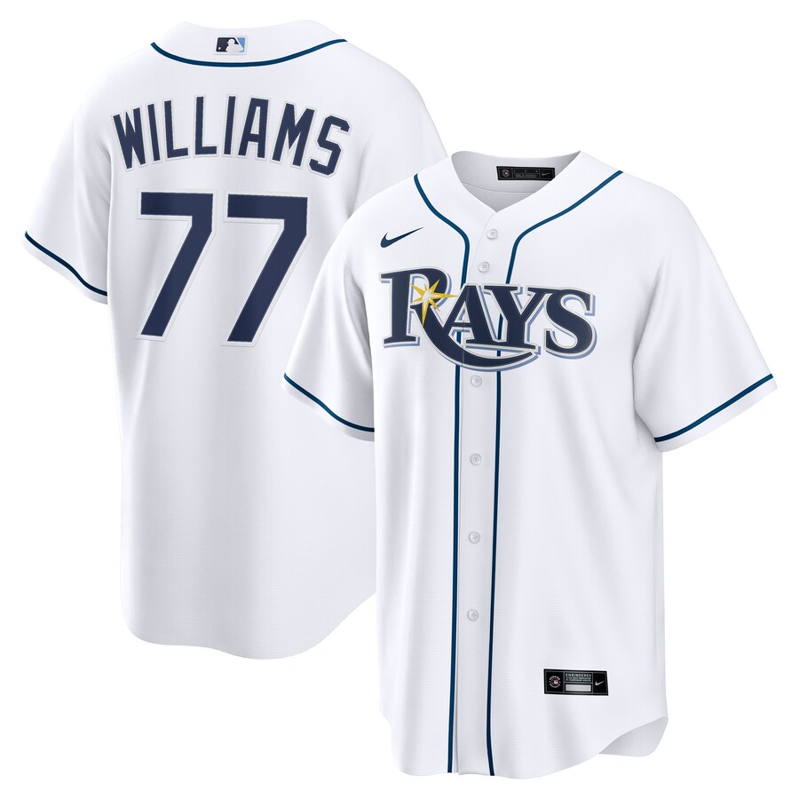 Men's Tampa Bay Rays Carson Williams Nike White Home Replica Player Jersey - Jersey