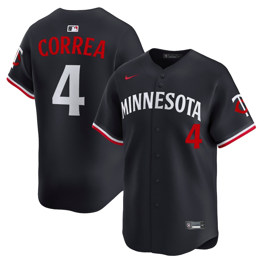 Men's Minnesota Twins Carlos Correa Nike Navy Alternate Limited Jersey - Jersey