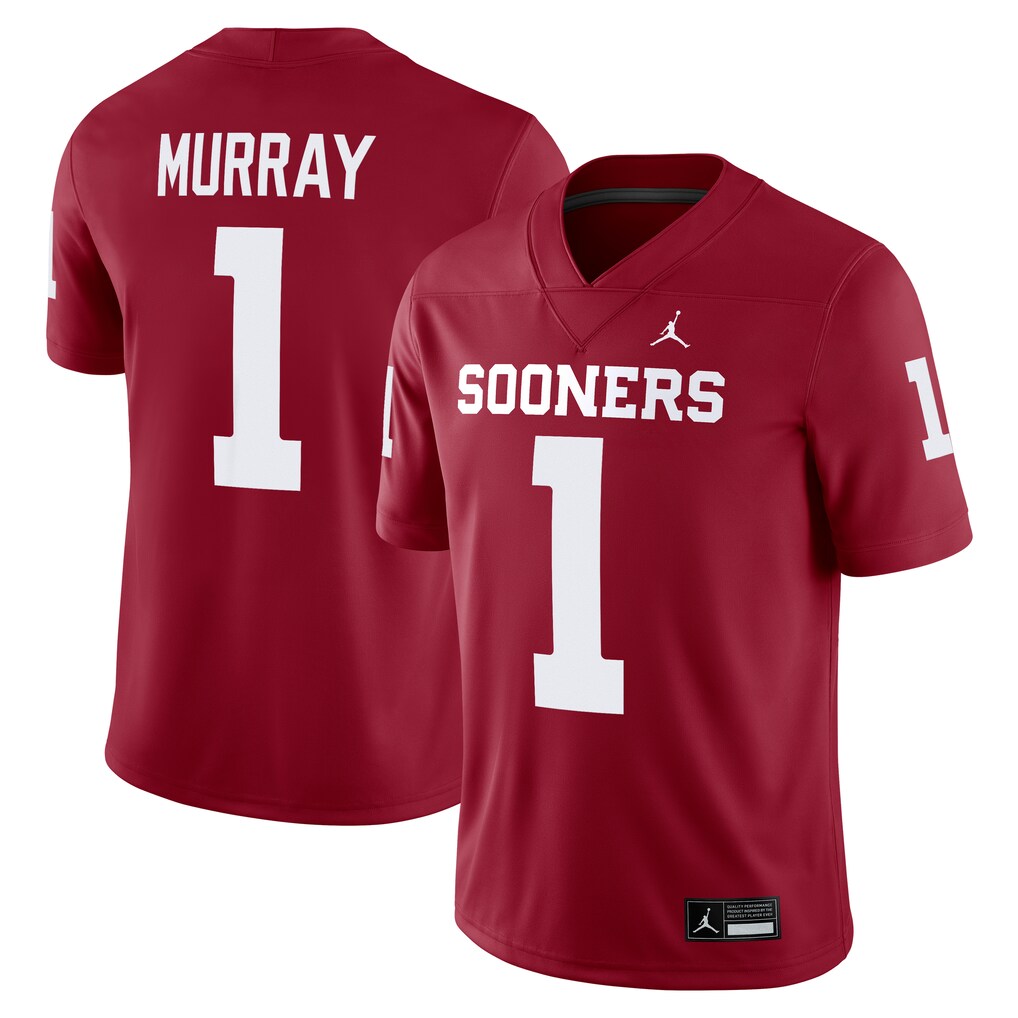 Men's Jordan Brand Kyler Murray Crimson Oklahoma Sooners Game Jersey - Jersey