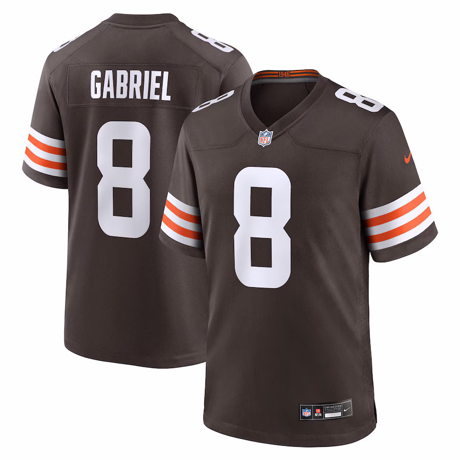 Men's Cleveland Browns Dillon Gabriel Nike Brown Team Game Jersey - Jersey