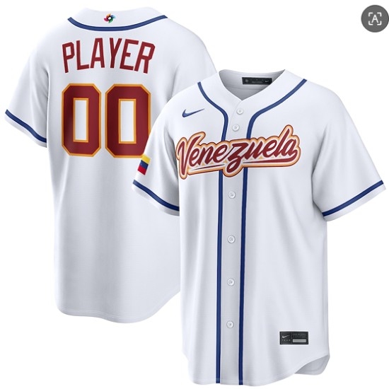 Men's Venezuela Baseball Active Player Custom White 2026 World Baseball Classic Home Stadium Stitched Jersey - Jersey