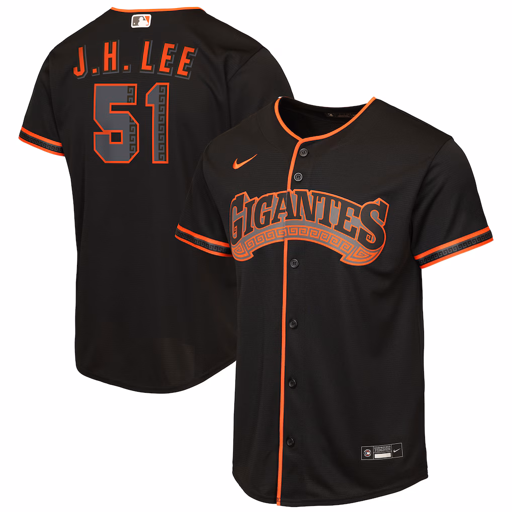 Youth San Francisco Giants Jung Hoo Lee Nike Black Alternate 2 Replica Jersey - Jersey