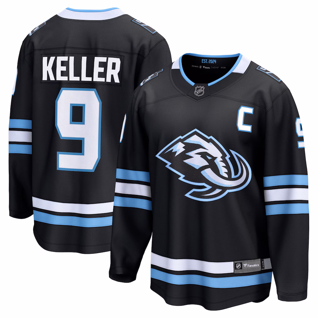 Men's Utah Mammoth Clayton Keller Fanatics Black Home Breakaway Player Jersey - Jersey