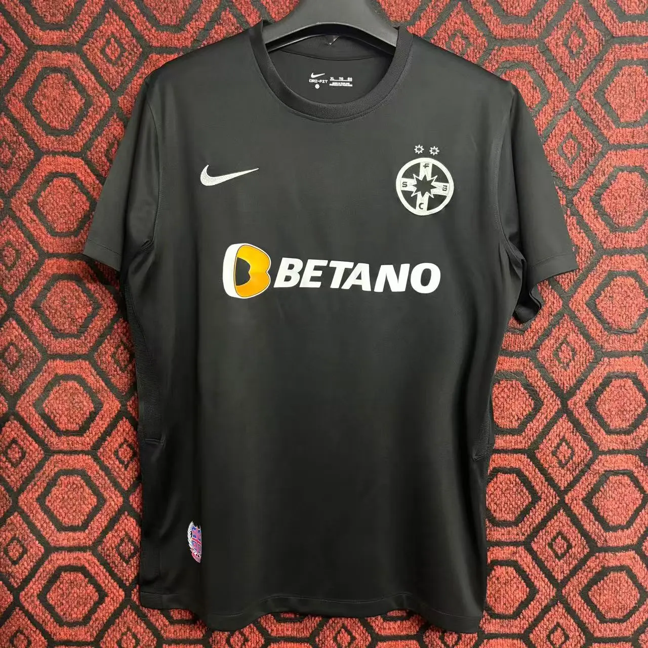 22-23 FCSB Away Soccer Jersey Black Custom Shirt - Jersey