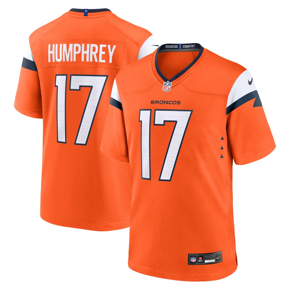 Men's Denver Broncos Lil'Jordan Humphrey Nike Orange Team Game Jersey - Jersey
