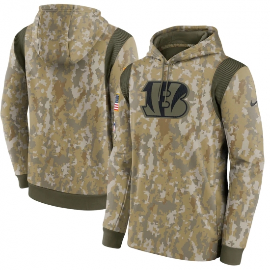 Men's Cincinnati Bengals Nike Camo 2021 Salute To Service Therma Performance - Jersey