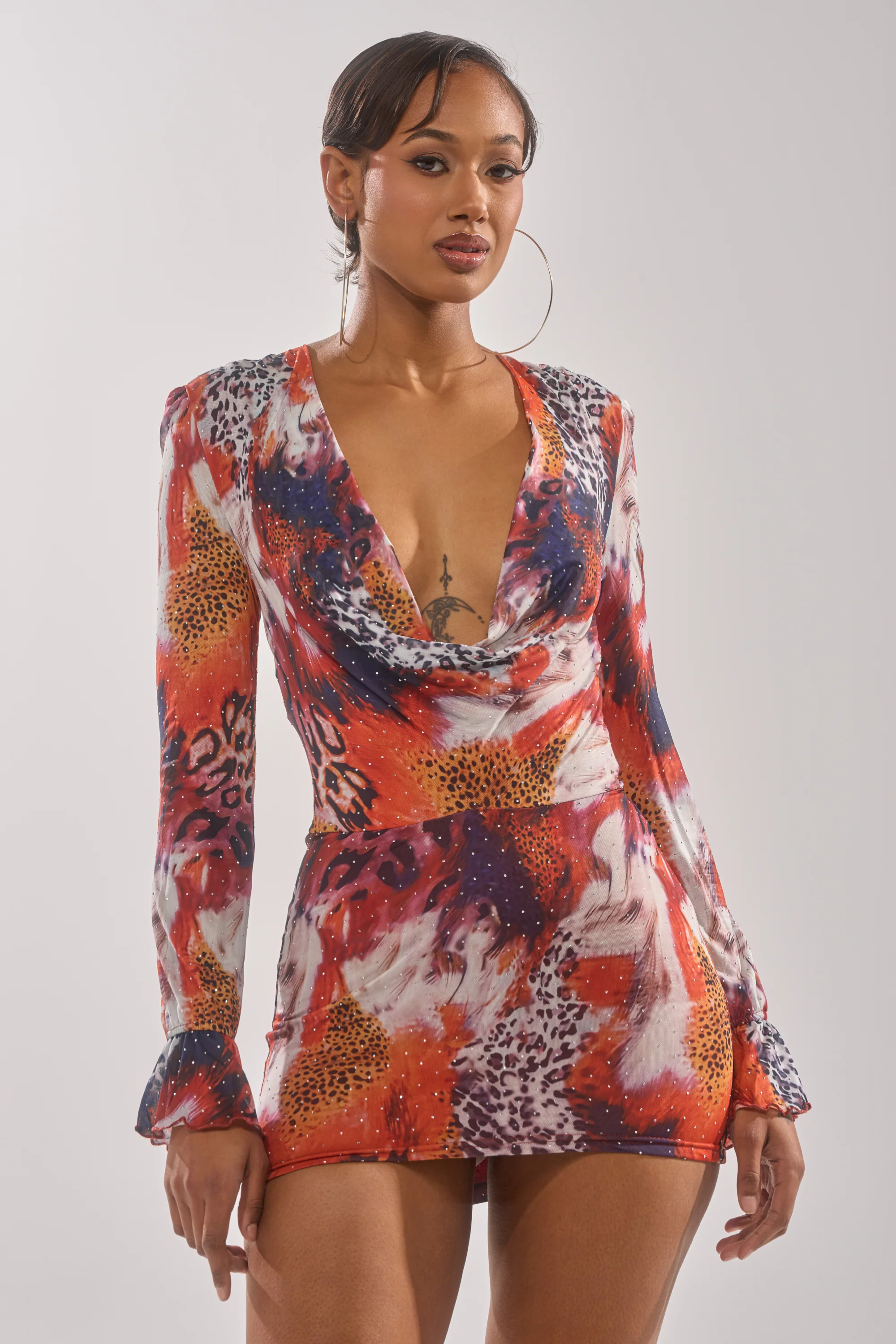 ON THE PROWL LEOPARD MINI DRESS - Akira Wear