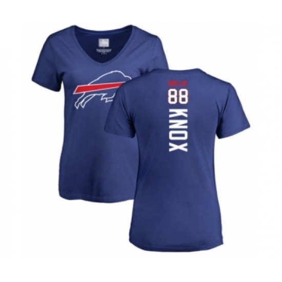 Football Women's Buffalo Bills #88 Dawson Knox Royal Blue Backer T-Shirt - Jersey