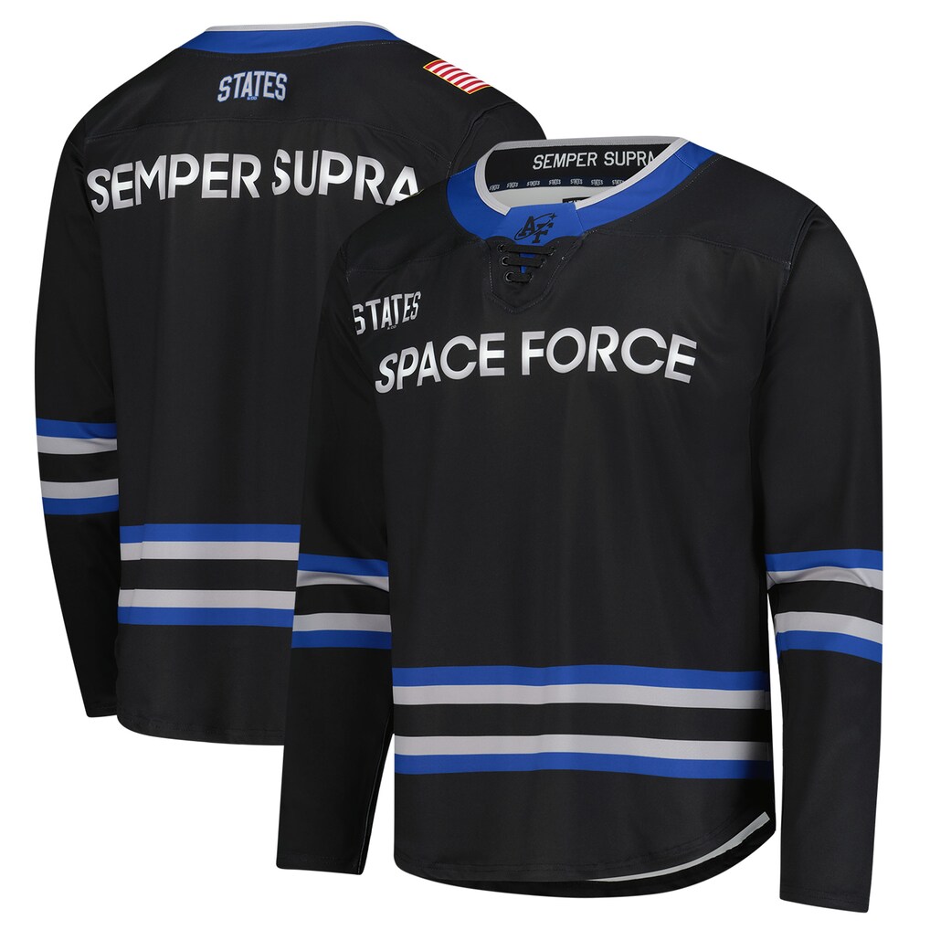 Men's Black Air Force Falcons Space Force Hockey Replica Jersey - Jersey