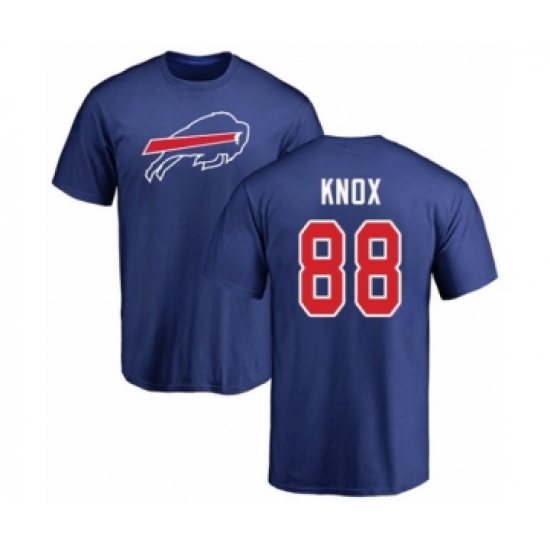 Football Buffalo Bills #88 Dawson Knox Royal Blue Name & Number Logo T-Shirt - Jersey