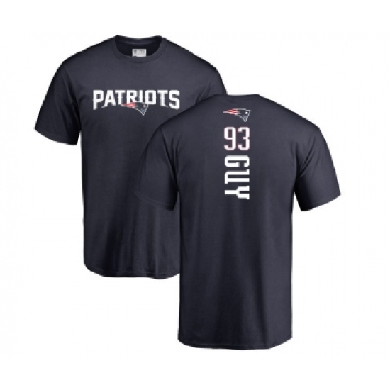 Football New England Patriots #93 Lawrence Guy Navy Blue Backer T-Shirt - Jersey