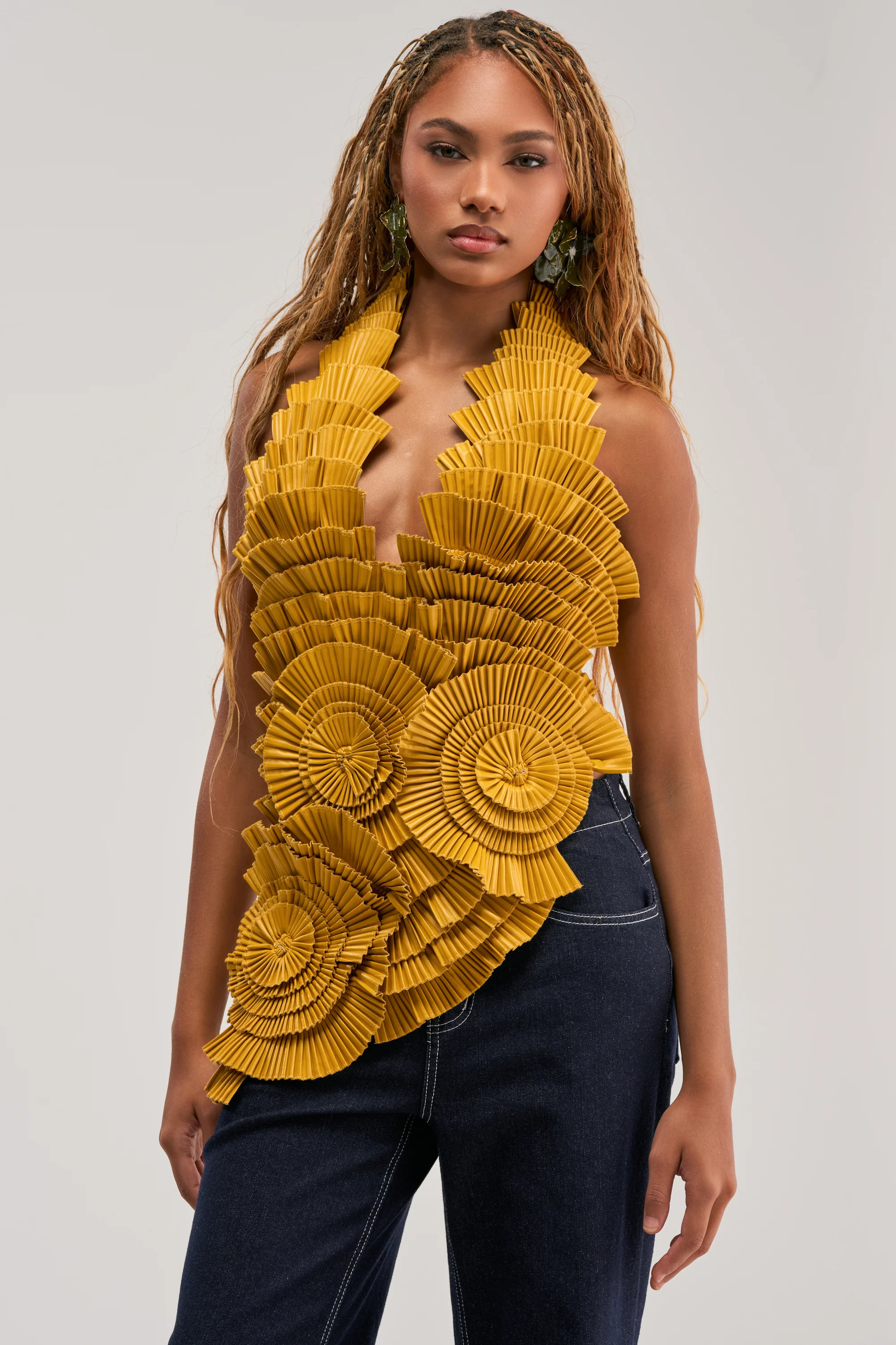 MOLTEN PETAL PLEATED TOP - Akira Wear