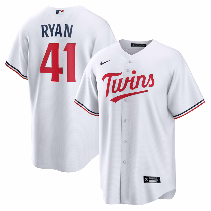 Minnesota Twins Joe Ryan Nike White Home Replica Player Jersey - Jersey