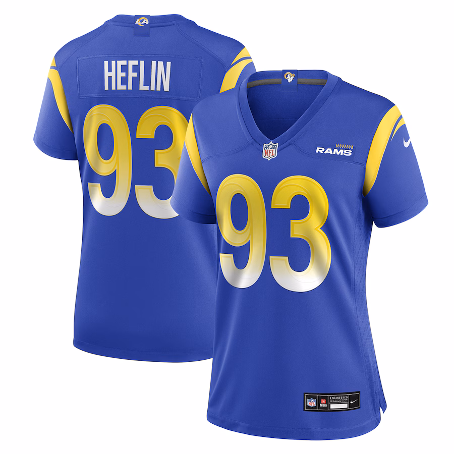 Women's Los Angeles Rams Jack Heflin Nike Royal Team Game Jersey - Jersey