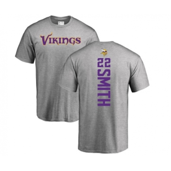 Football Minnesota Vikings #22 Harrison Smith Ash Backer T-Shirt - Jersey