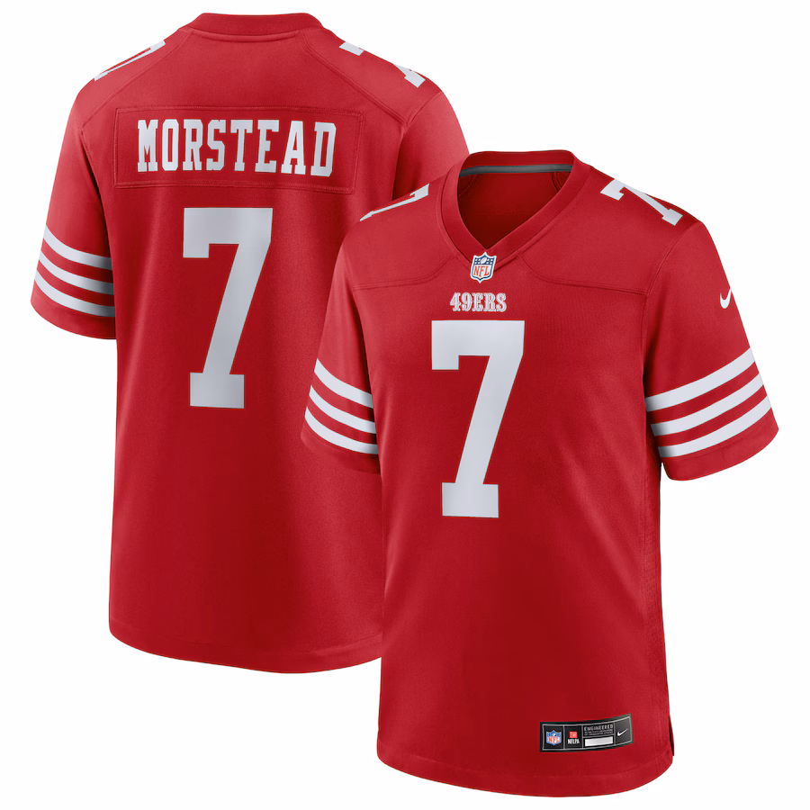 Men's San Francisco 49ers Thomas Morstead Nike Scarlet Team Game Jersey - Jersey